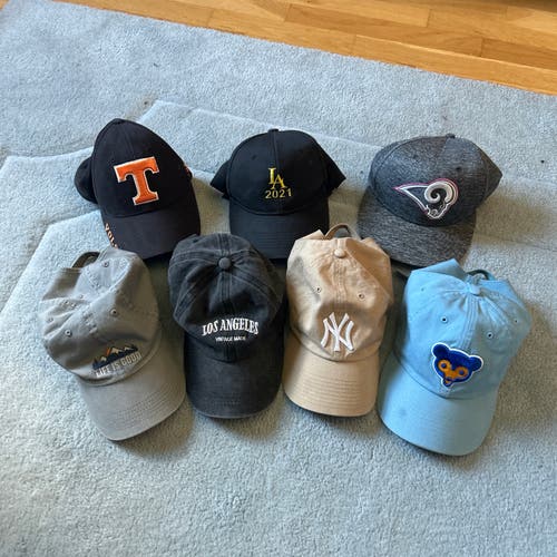 7 hats, new and used
