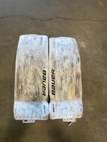 Used Senior Bauer Supreme M5 Pro Hockey Goalie Leg Pads (Size: Small)