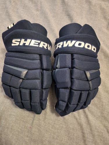 Sher-Wood Code V Gloves 14" Pro Stock Florida Panthers, Excellent Condition