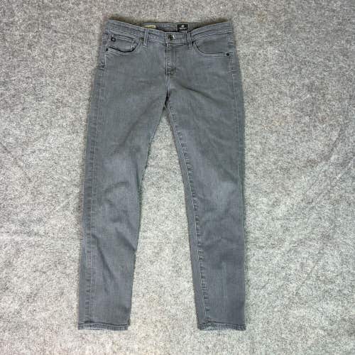 Adriano Goldschmied Womens Jeans 30 Gray Slim Straight Pant Denim Stevie Ankle