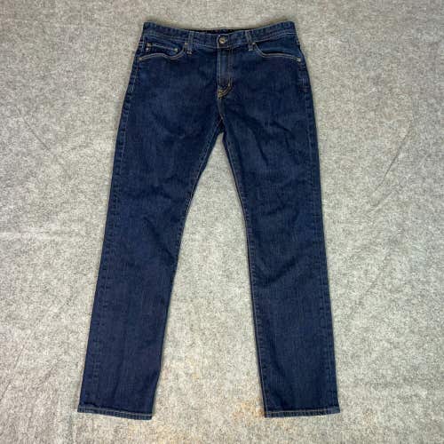 Adriano Goldschmied Men Jeans 34x30 Blue Straight Slim Pant Denim Casual Everett