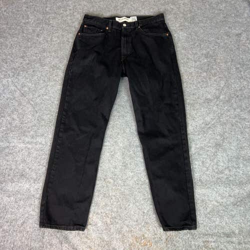 Levis Mens Jeans 32x30 Black Denim Pant Straight 505 USA Dark Casual Workwear
