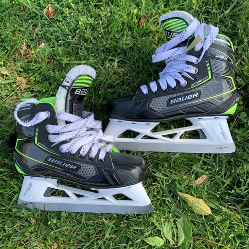Used Junior Bauer GSX Hockey Goalie Skates (Size 3)