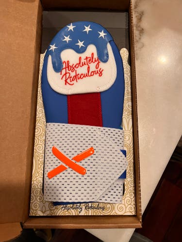 Red white and blue absolutely ridiculous sliding mitt