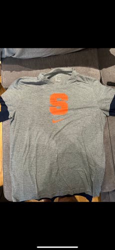 RARE TEAM ISSUED Syracuse Lacrosse Warm Up Game Gray Men's Nike Shirt