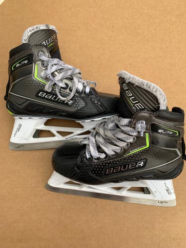 Used Intermediate Bauer Elite Hockey Goalie Skates (Size 6)