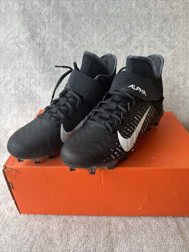 Size 10.5 Nike Alpha Menace Pro 2 Mid Football Cleats Black AQ3209-002