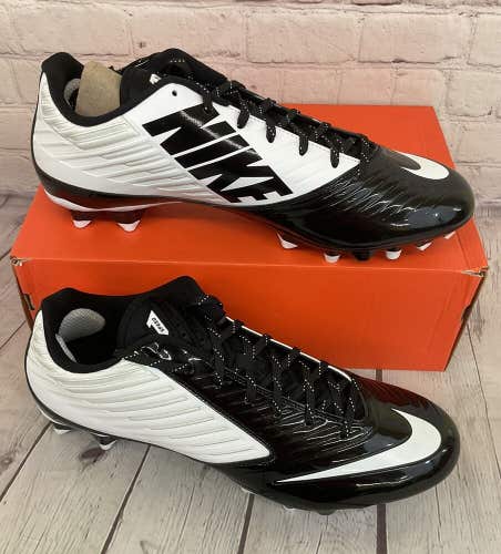 Nike 643152 110 Vapor Speed Low TD Men's Soccer Cleats White Black US Size 14