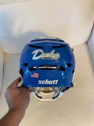 Duke Men’s Lacrosse Helmet - STX Rival Helmet Game Used