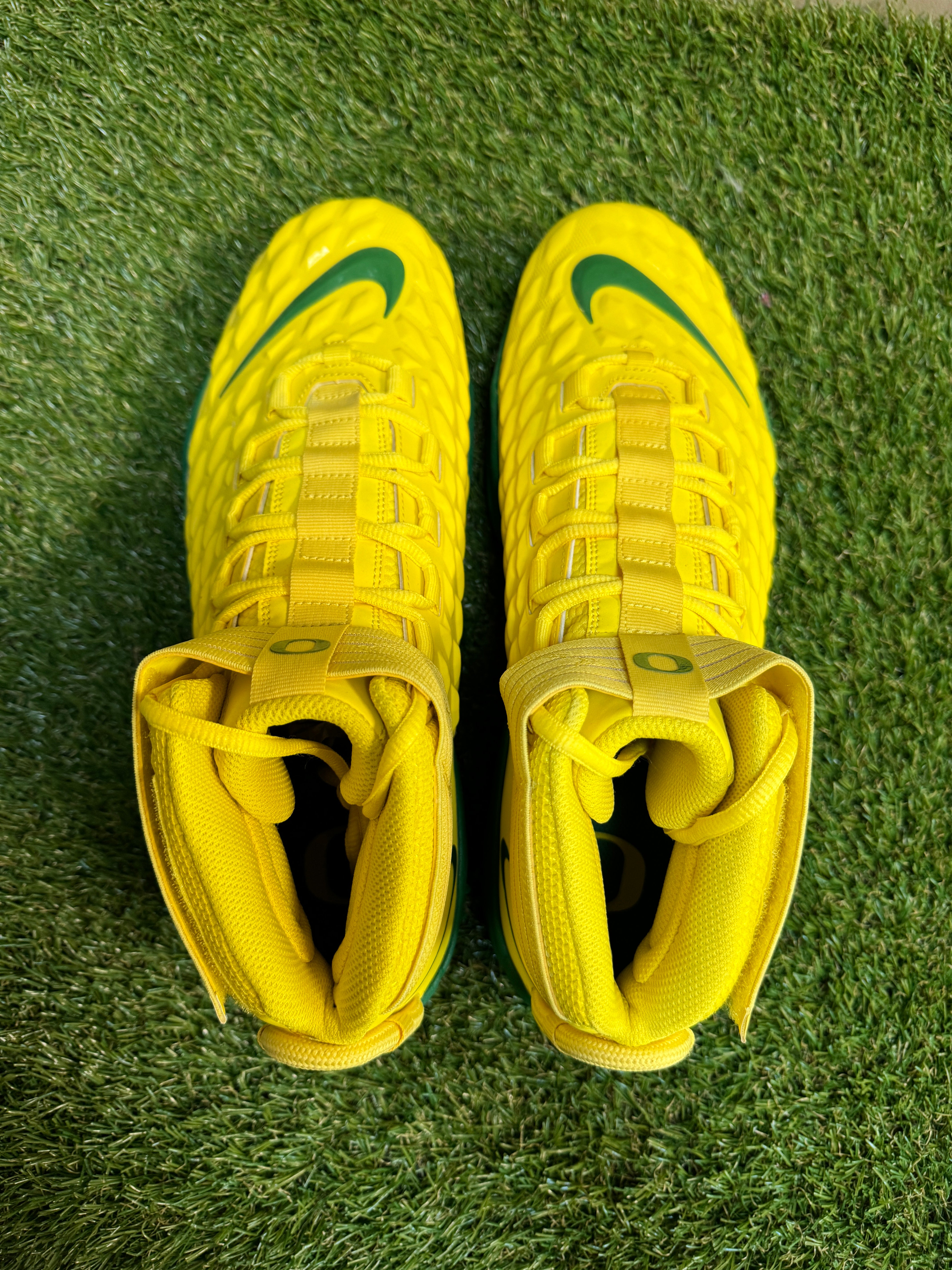 Nike Force Savage Pro 2 Mid Shark Oregon Ducks Sample PE Cleats Sz 14 CI9904-700 Nike Force Savage Pro 2 Mid Shark Oregon Ducks Sample PE  main image 3