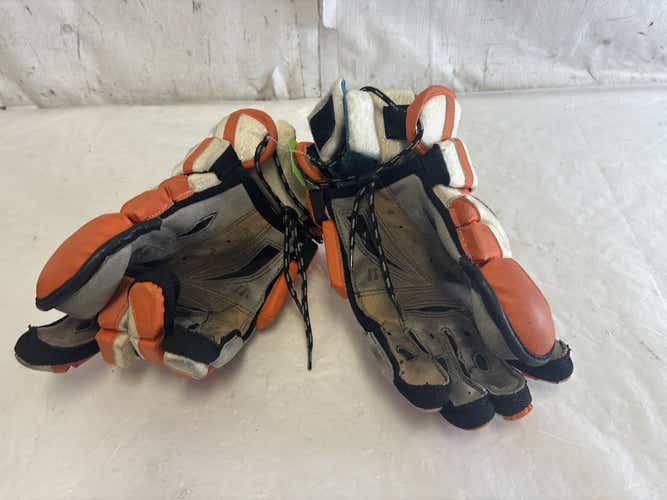 Used Warrior The Shocker 13" Men's Lacrosse Gloves W Goalie Thumb