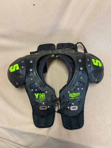 Used Large Youth Schutt Y Flex 4.0 Youth Shoulder Pads