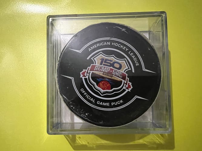AHL Manitoba Moose Parker Ford Goal scored puck Sioux City Musketeers USHL