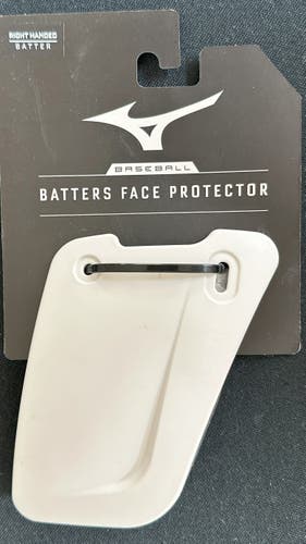 Mizuno Batters Face Protector, White, Right Hand Batter