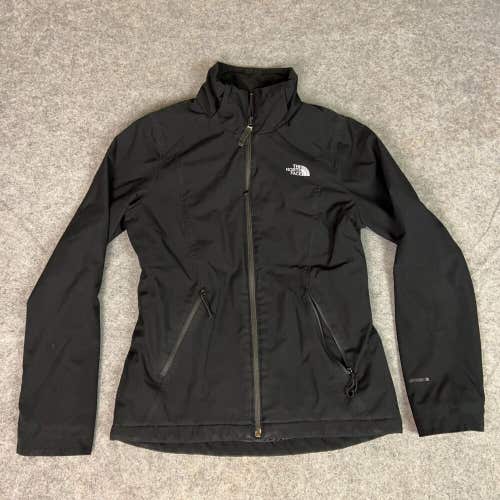 North Face Womens Jacket Small Black Windwall Softshell Outdoor Gorp Logo Casual