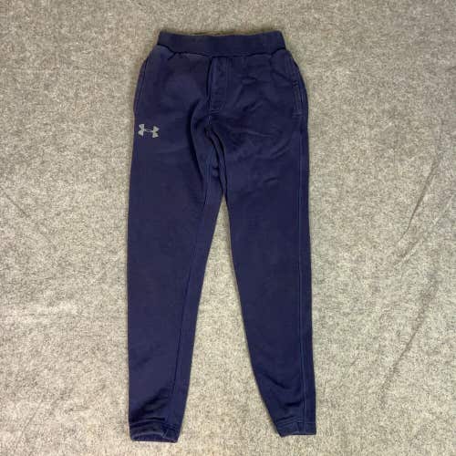 Under Armour Womens Pants Small Navy White Jogger Sweatpant Athleisure Coldgear