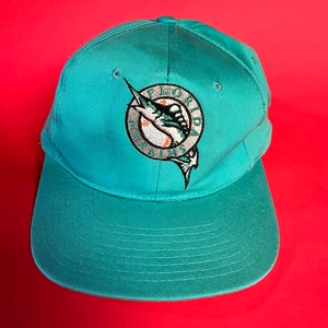 Rare SnapBack Florida Marlins Teal Baseball Hat