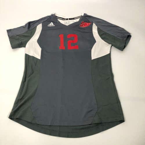 Sacred Heart Pioneers Womens Jersey Large Gray Soccer Adidas Climalite #12 NCAA