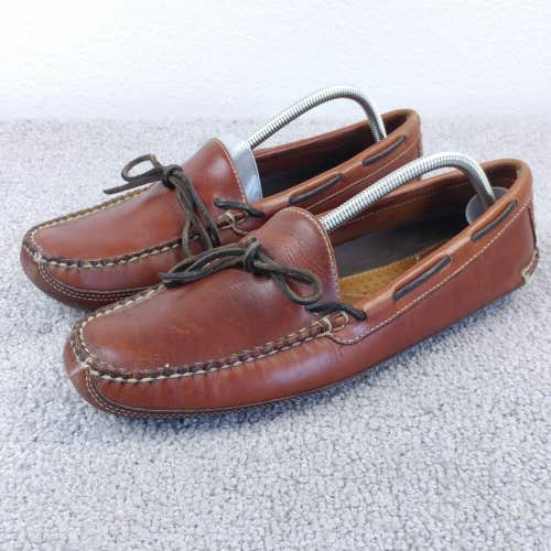 L.L. Bean Leather Bottom Moccasins Mens 11 Slip On Casual Shoes Brown