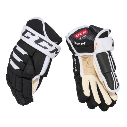 New Black and White CCM HG 4R Pro Gloves Senior 15"