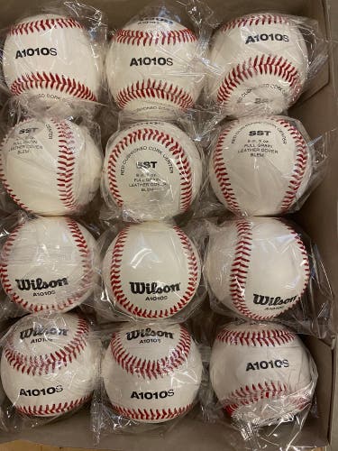 New 24 (2 Dozen) Wilson A1010S Leather Practice Baseballs