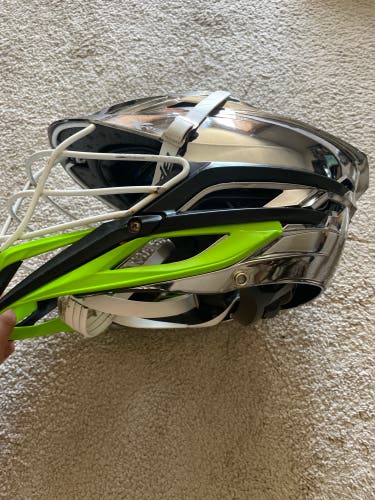Chrome lacrosse helmet