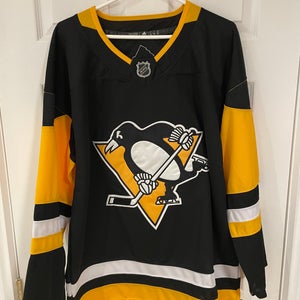 Brand New Pittsburgh Penguins Adidas Authentic Blank Black Home Jersey