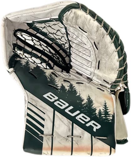 Bauer Supreme Mach - Used NCAA Pro Stock Goalie Glove (White/Green)