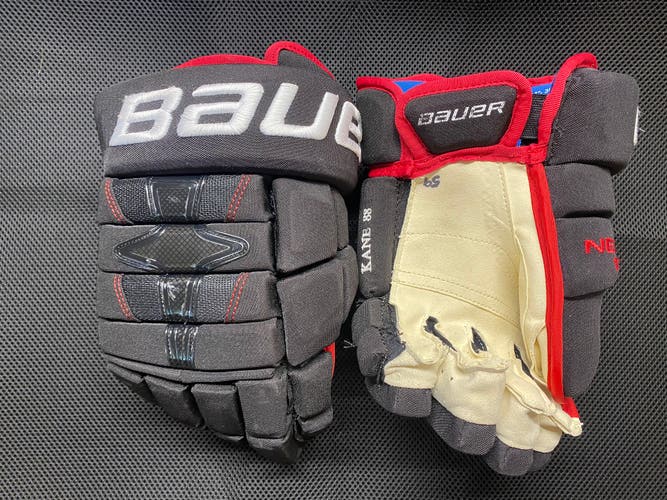 Game Worn Pro Return Bauer Nexus 1N Patrick Kane 14” Gloves