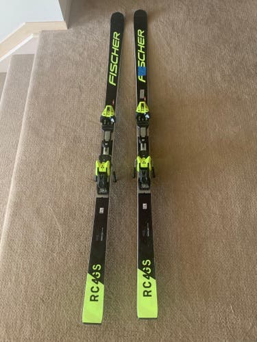 Used 2022 Fischer 193 cm Racing RC4 World Cup GS Skis With Bindings