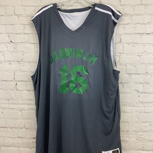 Alleson Athletic Adult Mens Jabwinam Gray Green Athletic Sleeveless Jersey New