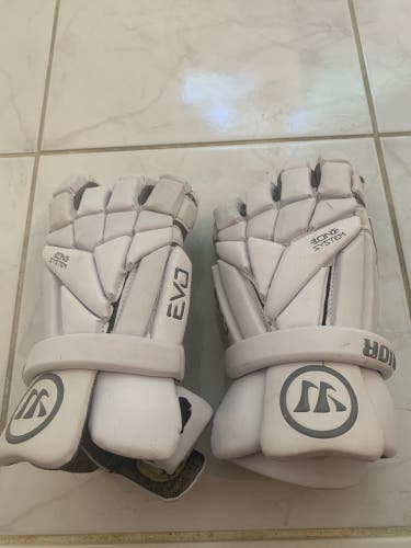 Used  Warrior Medium Evo Lacrosse Gloves