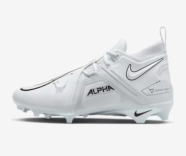 Nike Alpha Menace Pro 3 White Football Cleat's Men's Size 9.5  *BRAND NEW*