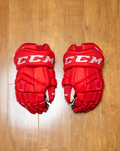 NHL Pro Stock CCM HGTK Detroit Red Wings 13" Inch Hockey Gloves