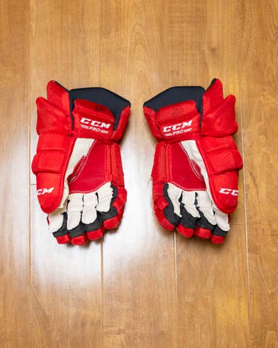 *New Palms* NHL Pro Stock CCM HGTK Detroit Red Wings 13" Inch Hockey Gloves