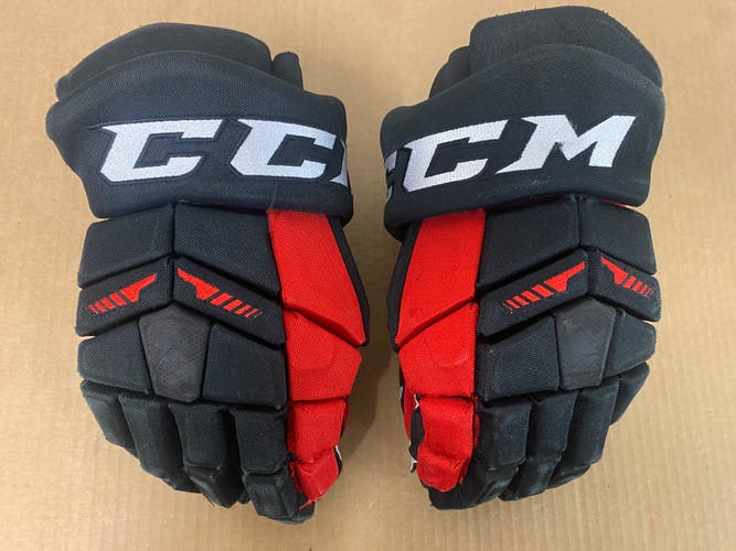 CCM HGTK Tacks Pro Stock Hockey Gloves 15" Blackhawks 3534