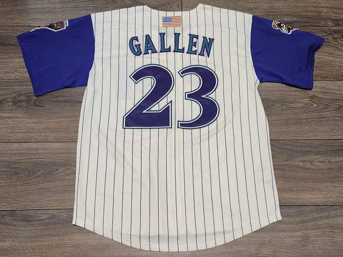 Arizona Diamondbacks Zac Gallen Alt Custom Creme/Purple Jersey Size Large
