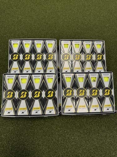 New Bridgestone BX *Yellow* Tour Golf balls 4 Dozen (48) Golf Balls