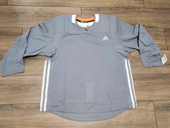 MiC Authentic Adidas PrimeGreen Blank Gray NHL Practice Jersey Size 56