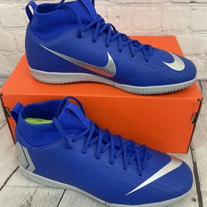 Nike AH7343 400 JR Superfly 6 Academy GS IC Youth Soccer Shoe Racer Blue US 3.5Y