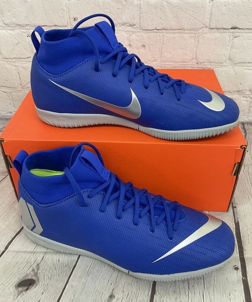 Nike AH7343 400 JR Superfly 6 Academy GS IC Youth Soccer Shoe Racer Blue US 3.5Y