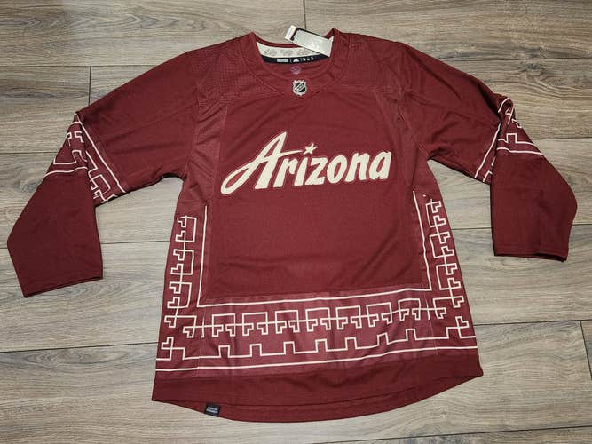 Arizona Coyotes Authentic Adidas PrimeGreen Desert Night Alternate Jersey Size 52
