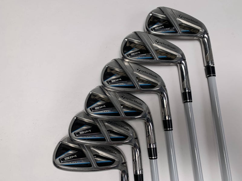 Taylormade SIM MAX Iron Set 6-PW+AW Aldila Nv 45g Ladies RH Undersize Grips