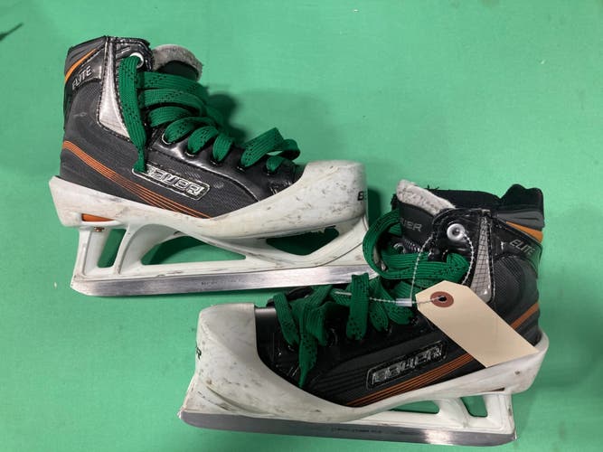 Used Intermediate Bauer Elite Hockey Goalie Skates Size 5.5