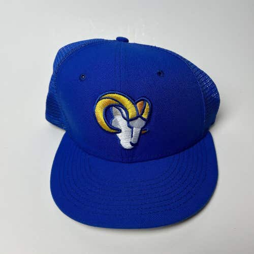 LA Los Angeles Rams Snapback Trucker Hat Cap Blue NFL New Era 9Fifty Adjustable