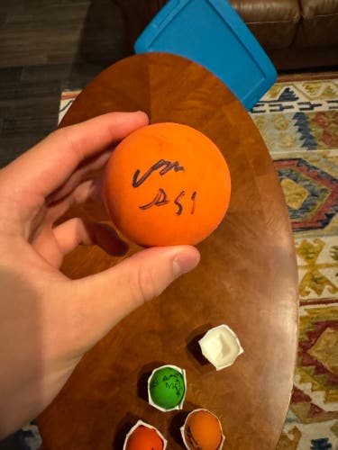 Mll Game Ball Signed By Mikie Schlosser