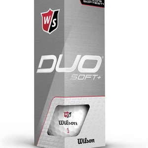 Wilson Staff Duo Soft Plus Golf Balls (White, 3pk) 1 Sleeve 2022 NEW