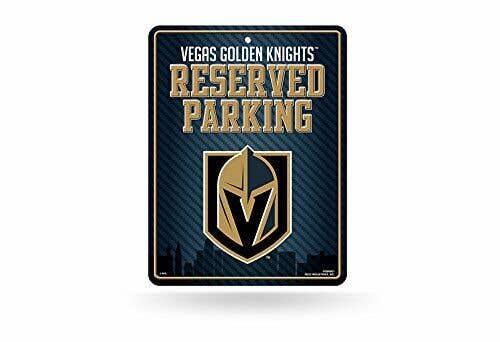 Vegas Golden Knights NHL Metal Reserved Parking Sign 8 1/4 x 11 Inch