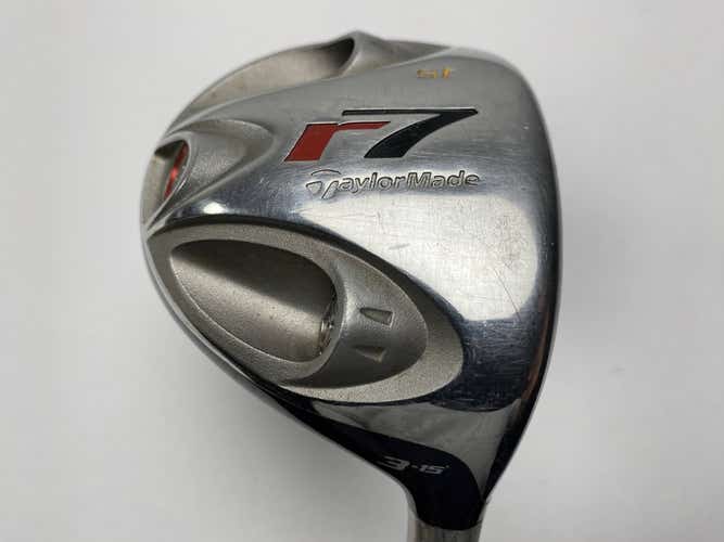 Taylormade R7 Steel 3 Fairway Wood 15* Fujikura REAX 65g Stiff Graphite Mens RH