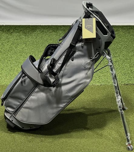 NEW Callaway Golf Fairway + Plus L Stand Double Strap Golf Bag Charcoal #97630